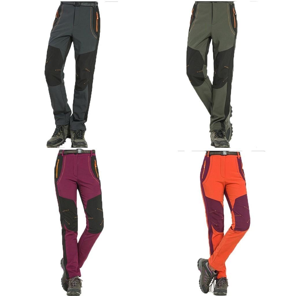 Men's Women's Warm Outdoor Hiking Ski Pants With Cozy Fleece And Waterproof Fabric