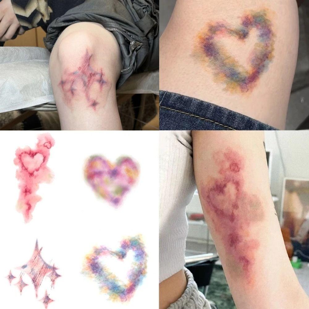 1/4Pcs Realistic Wound Bruising Temporary Tattoos 3D Scar Tattoo Sticker Special FX