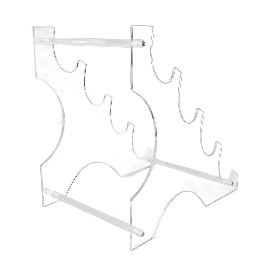 Acrylic Desktop Lightsaber Stand 4 Tier Lightsaber Holder Light Saber Display Rack for Swords Transp