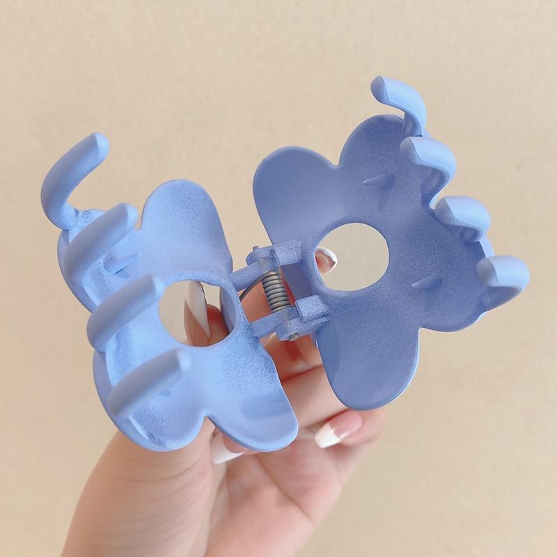 New Women Fashion Frosted Colorful Flower Hair Clip Korean Style Hair Claw For Girl Clip Barrette Hair Accessories