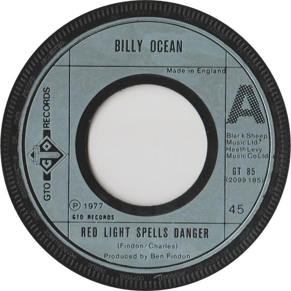

7-дюймовая пластинка BILLY OCEAN Red Light Spells Danger GT85 GTO 1977 Великобритания Танцевальная Электроника Б/У