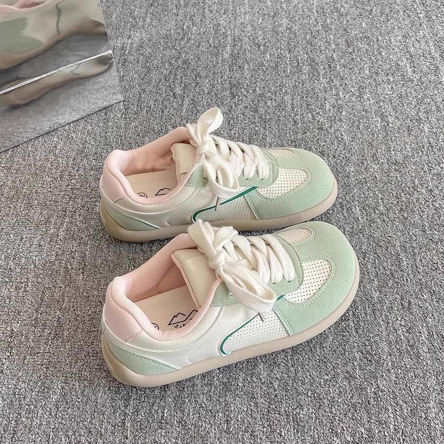 

High-value platform white shoes women s 2025 new summer board shoes ins trendy versatile German training shoes support 2025 35 зелёный