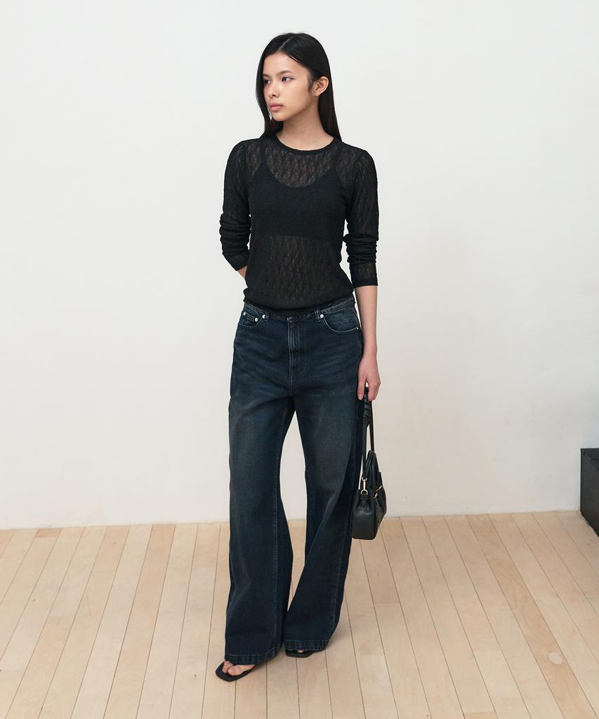 Sys A See-Through Stem Lace Long Sleeve [Black]