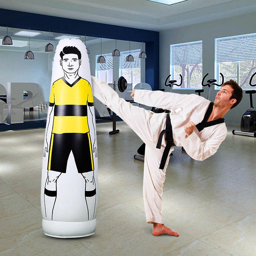 160cm Footabll Free Kick Training Barrier Dummy Portable Thicken Inflatable Solo Soccer Goalkeeper Practicing Mannequin Shield