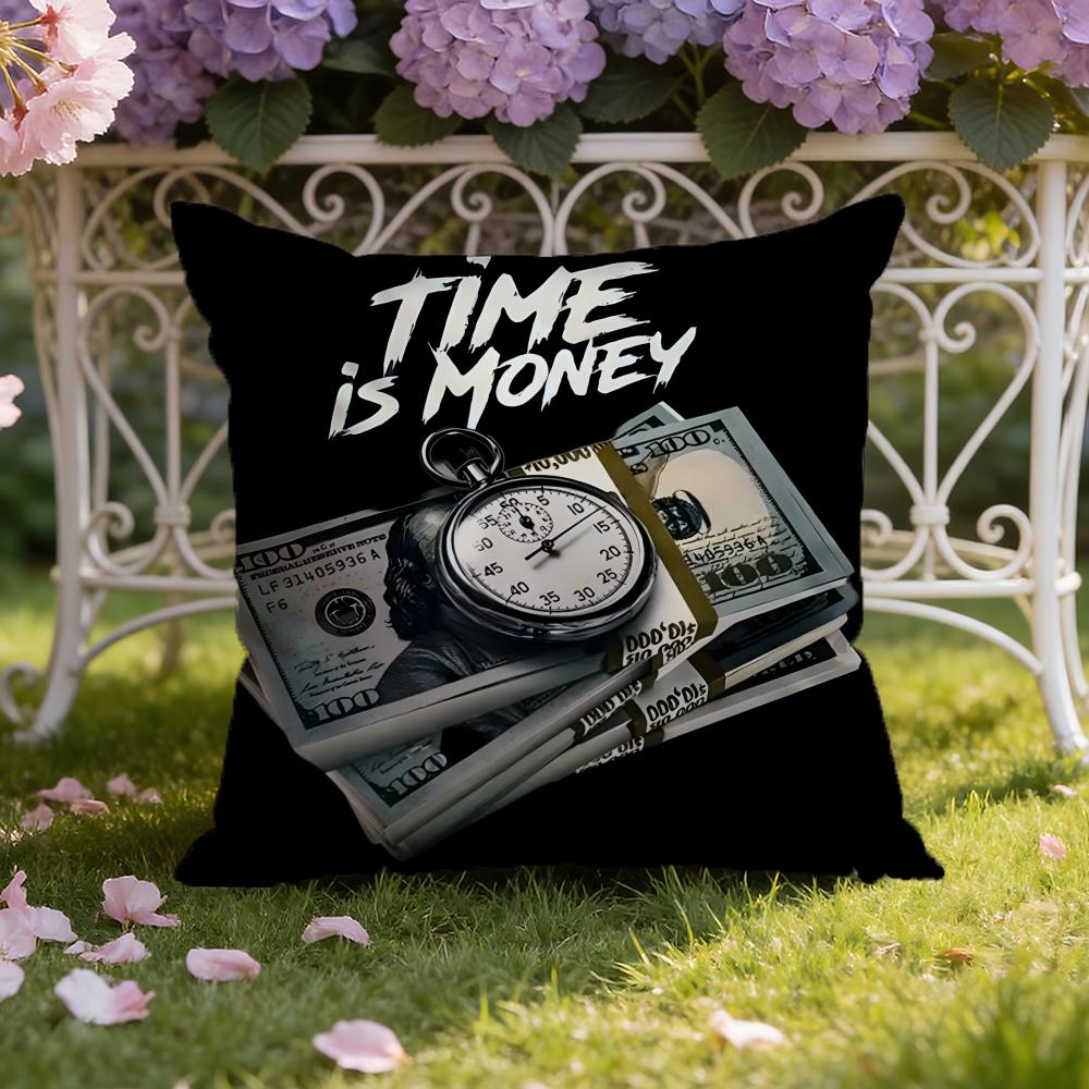 Movie T-Time is Money Cushion Cover Home & Car Dual-Scene Pillow Cover: Reversible for Premium Comfort