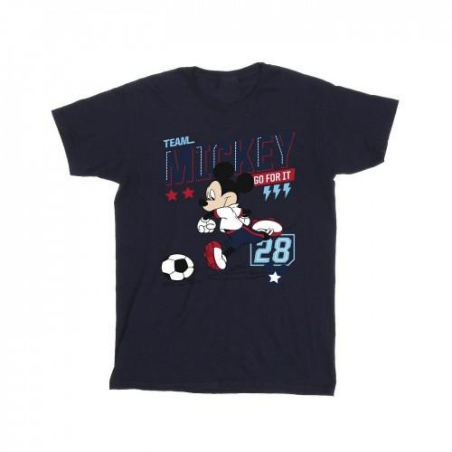 Disney Mens Mickey Mouse Team Mickey Football T-Shirt S чёрный