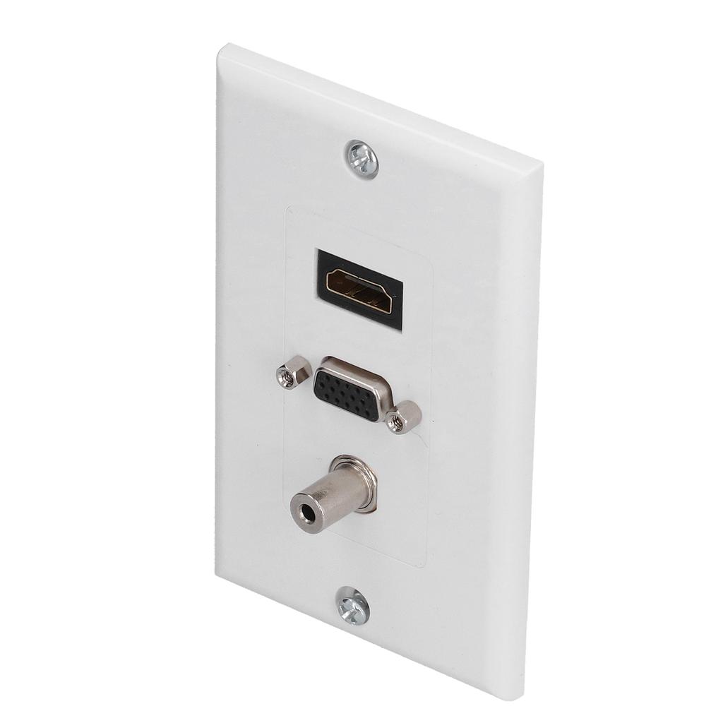 Audio Video Wall Socket 3.5mm F Connector Multimedia Port Wear Resistant Composite Video Panel