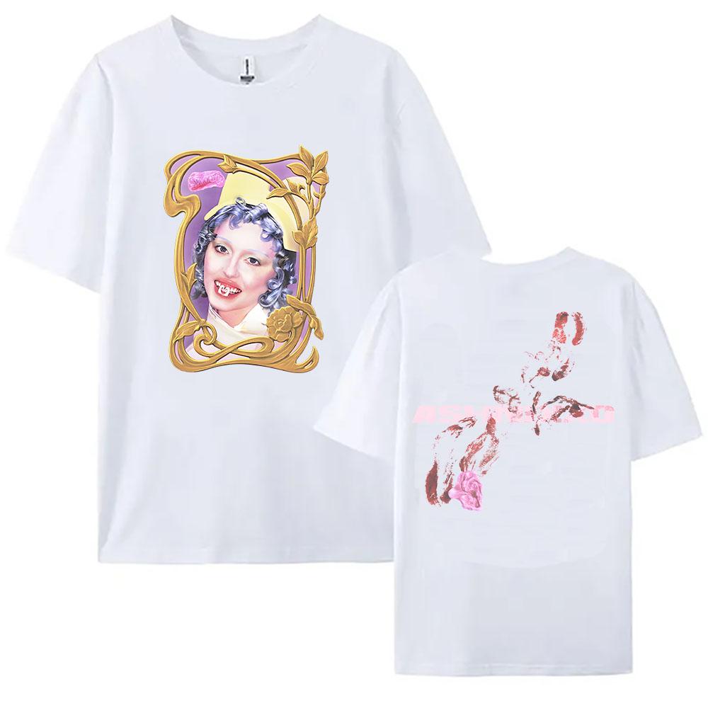 SMOOCHIES BUBBLEGUM TEE Ashnikko Singer Printing Tshirts for Female Short Sleeve Fashion Loose T-shirt Streetwear Unisex Women