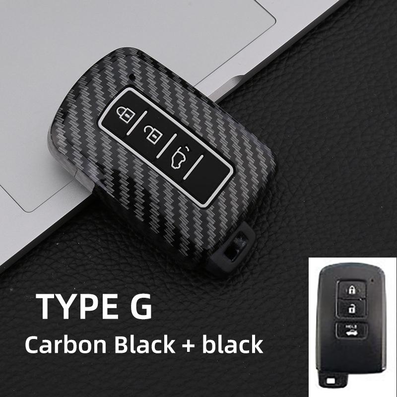 Abs Carbon 2 3 4 Button Car Key Case For Toyota Prius 30 Alpha Aqua Land Cruiser Auris 2012 - 2014 For Lexus Lc 200