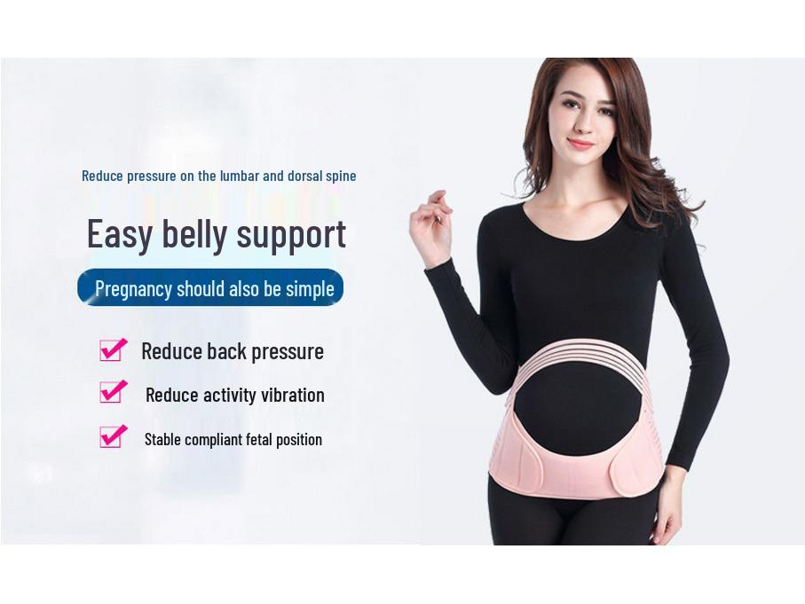 Prenatal Adjustable Lumbar Support Belt - Breathable Belly Support for Pregnant Women