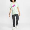 Nike Sportswear Pixel Logo Printed Tie-Dye T-Shirt Men Tops White Light-Grass-Green CU6929-100