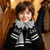 Cozy Imitation Cashmere Gloves for Kids 1 Pair Winter Gloves, Thick Lined Mittens with Windproof Toddlers Cute Cat Pattern, Soft Warm Knit Handwear