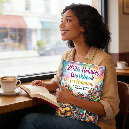 2026 Hobbies & Wellness Workbook for Women 12-Month Guided Journal Motivational Gift for Self-Care Goal Setting