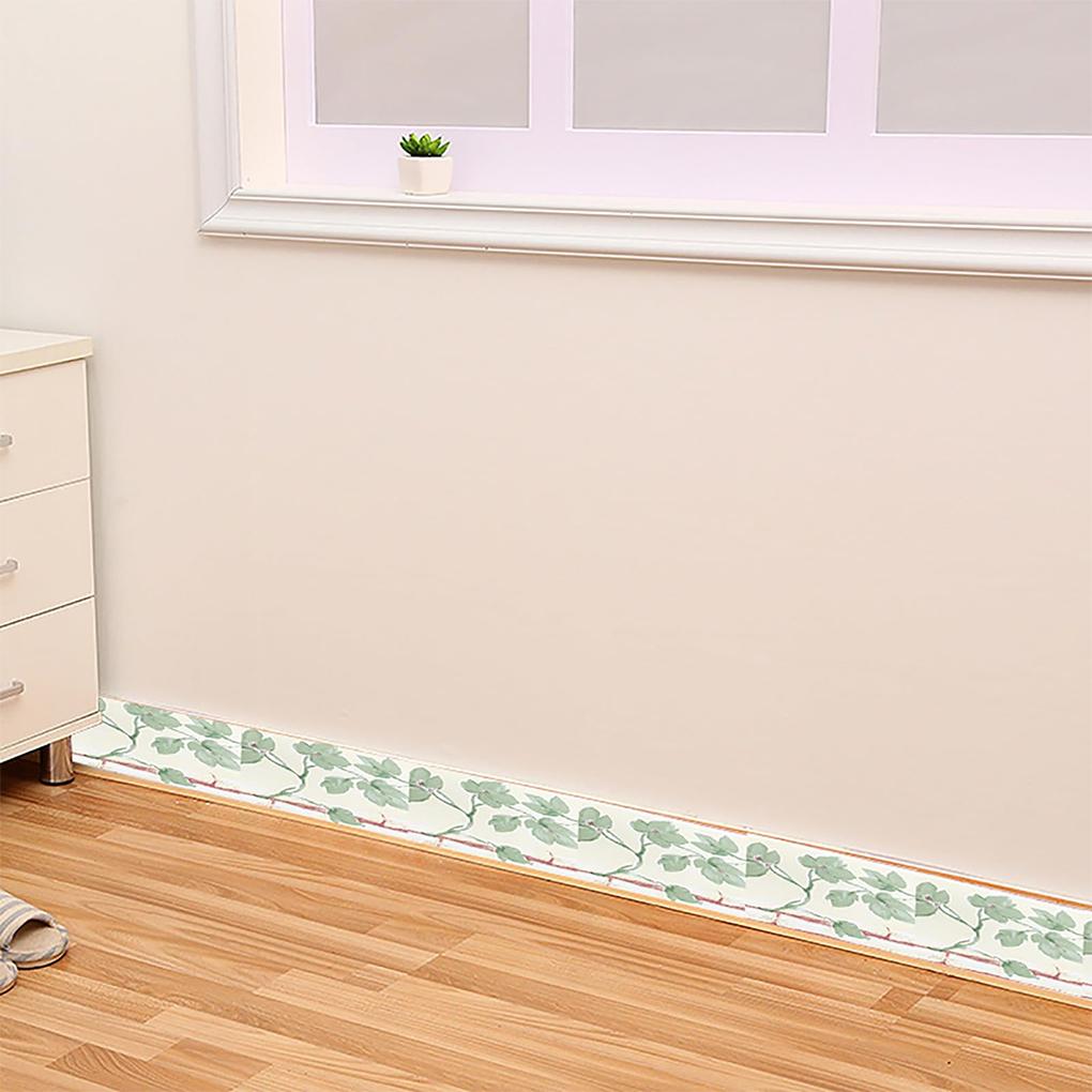 PVC Wallpaper Borders Self Adhesive – Ink Wash Painting Style Waistline Trim Self Adhesive Border