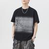 Summer Heavy 300g Gradient Wash Cotton Sleeve T-shirt Men's American Japanese Casual