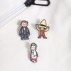 Classical Red Monkey Enamel Pins Set Funny Trendy Animal Brooches Quirky Lapel Badges Cool Humorous Gift For Teens