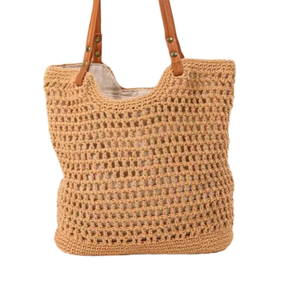 Women Shoulder Bag Boho Woven Handbag Shopping Bag for Birthday Party Travel