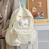 Schoolbag cute schoolbag small fresh bag girl heart polka dot bow backpack versatile high value flash student backpack