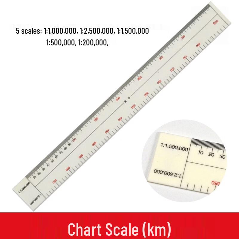 Nautical Chart Plotting Ruler Set