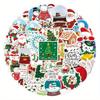 50 Original Christmas Themed Stickers Made Of Vinyl Waterproof Material For Holiday Gift Decoration