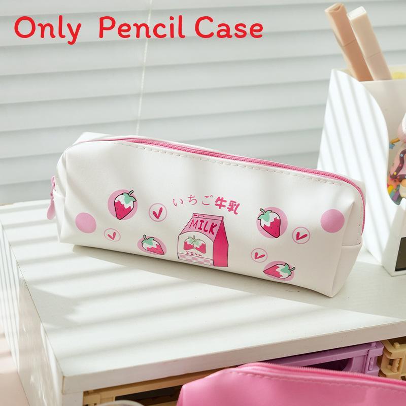 Girls Leather Pencil Case With Large Capacity For School And Travel Storage