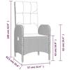 VidaXL 9-piece Garden Dining Set with Cushions Grey 3185028