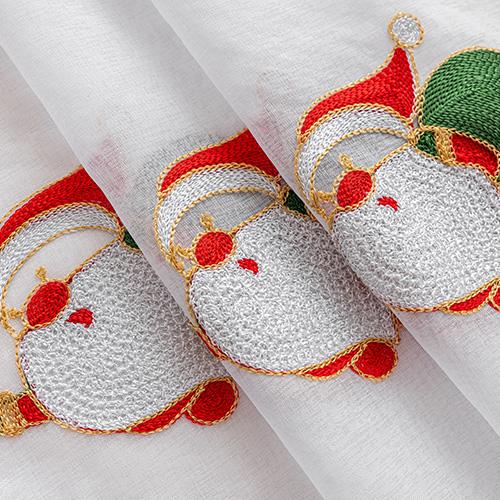 

1 шт. NAPEARL Рождественский стиль Прозрачные шторы Изысканный узор Санта-Клауса Вышитый тюль для гостиной спальни балкона окна Домашний декор W100cm x L260cm