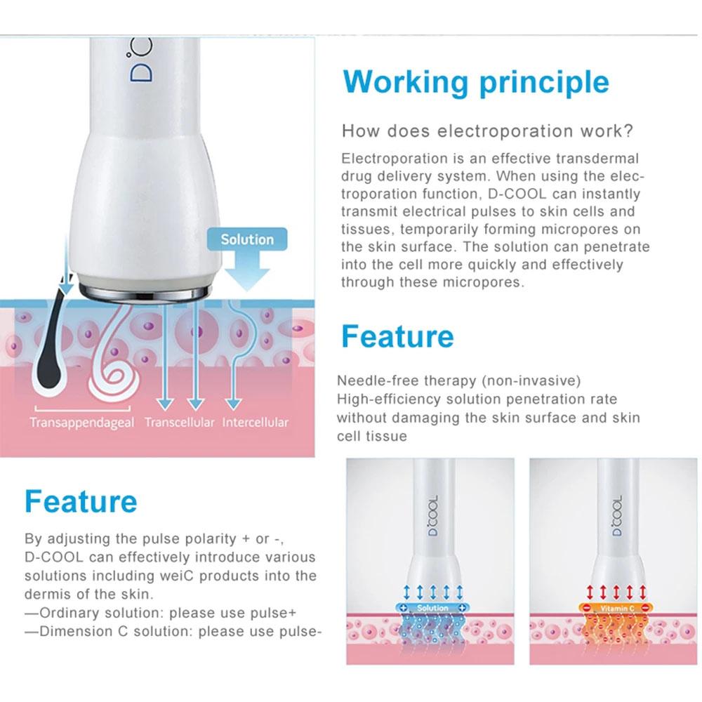 2024 NEW Dcool Portable Hot Cold EMS Facial Beauty Device Multi-Function Skin Care Equipment