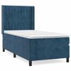 3132787 vidaXL Lit à sommier tapissier avec matelas Bleu foncé 100x200 cm
