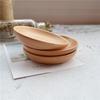 Wood Dessert Plate Round The Afternoon Tea Dishes Solid Wood Tableware Food Fruits Dish Wooden Bowl
