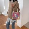 Original Simple Linen Bag, Japanese and Korean Women's Handbag Bag, Trendy Cartoon Literary Hand Carry Snack Bag, Environmentally Friendly Bento Bag