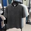 STORN Retro Heavyweight Solid Color Short Sleeved T-shirt Men Women Summer Street Trendy Washed Old Oversized Clothes