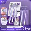 Casli Adult S-Type Toothbrush - Soft Bristles, Bent Handle, High-Grade Deep Cleaning & Gum Protection.