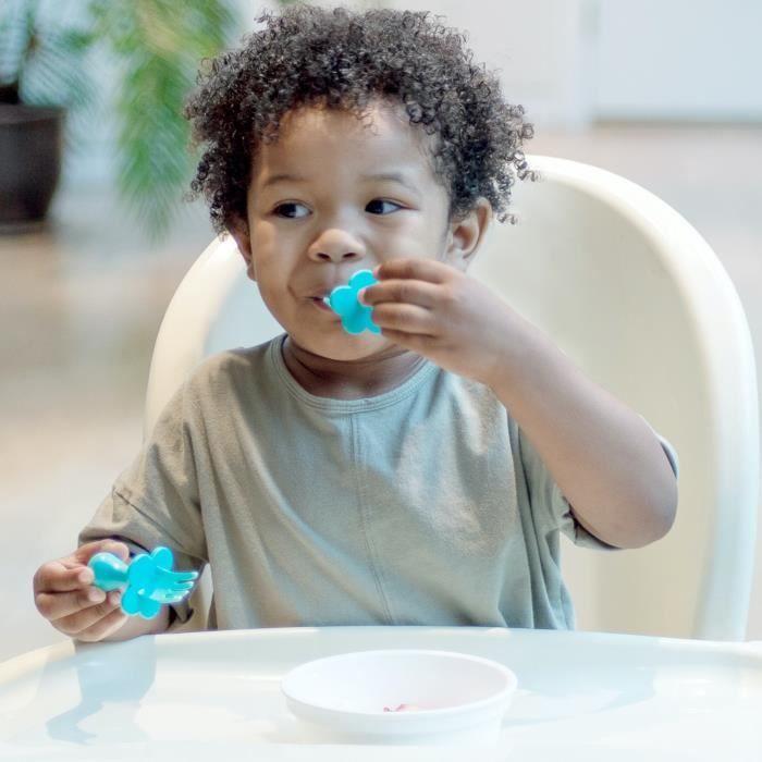 Couverts d'apprentissage ergonomiques pour bébé