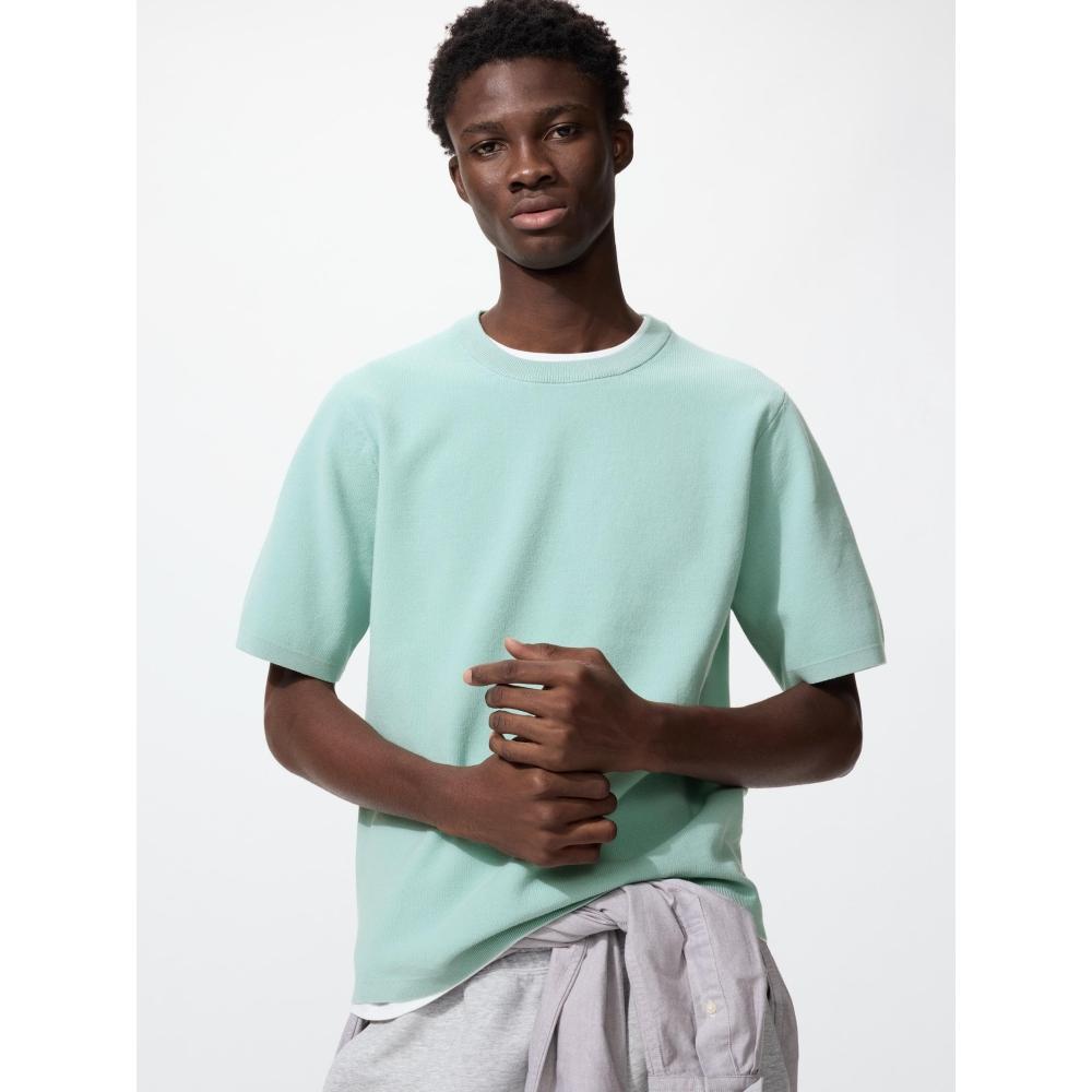 Uniqlo Japan Washable Milano Rib KniT T shirT