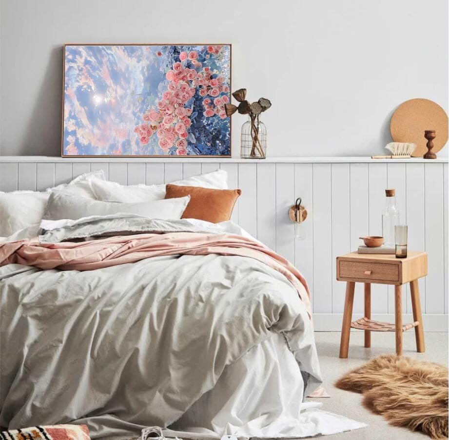 Set of 4 Diamond Art Kits, BetterJonny 5D Diamond Painting Kits, Full-Paste DIY Diamond Painting Kits for Beginners, Adults, and Kids, 30x40cm Flowers