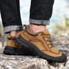 Men's Cowhide Boots Outdoor Non-slip Sports Ankle Boots Thickened Mountaineering Low-top Shoes Short Boots