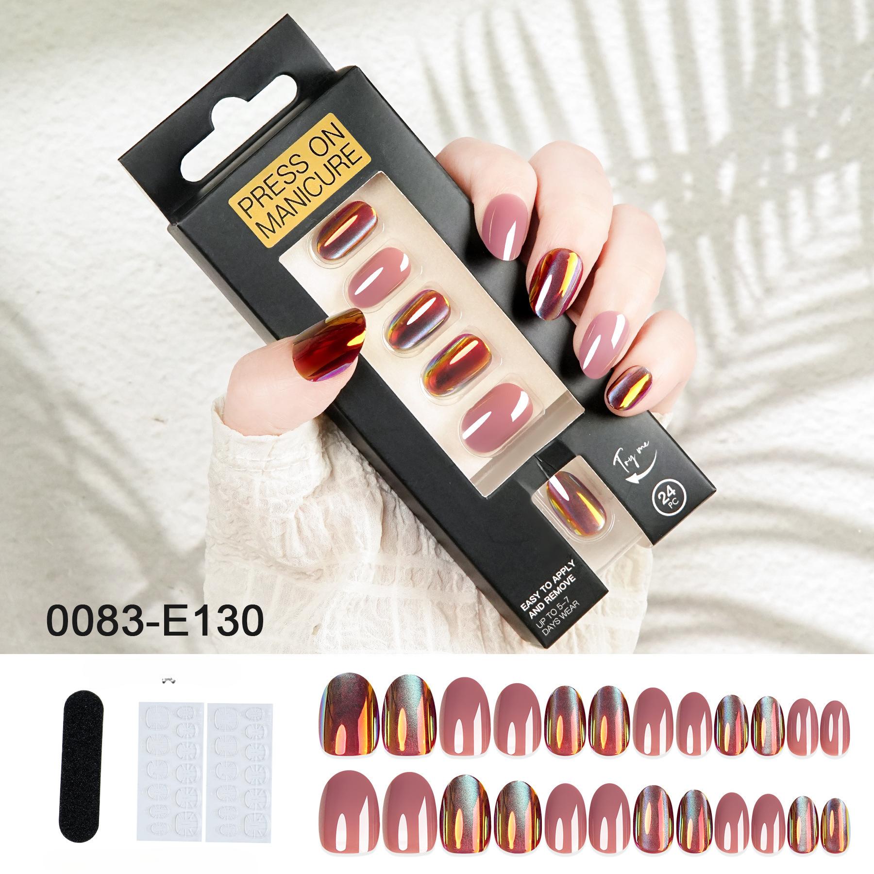 

Лёд-прозрачный Кошачий глаз Носимые Наклейки для ногтей Однотонные Круглоголовые Зеркальные Высококлассные Накладные ногти Готовый Маникюр Европейский и Американский