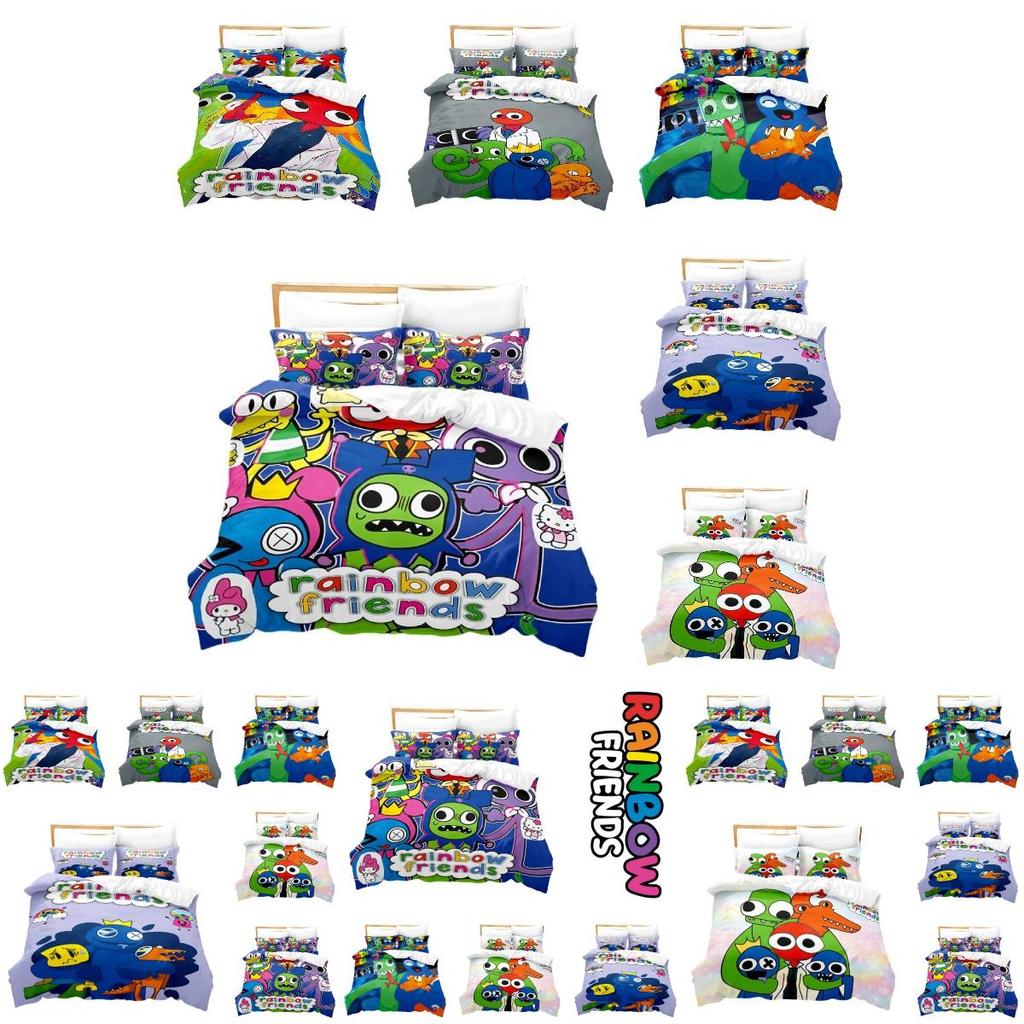 Adorable Rainbow Friends Duvet Cover Set Add Some Charm To Your Room