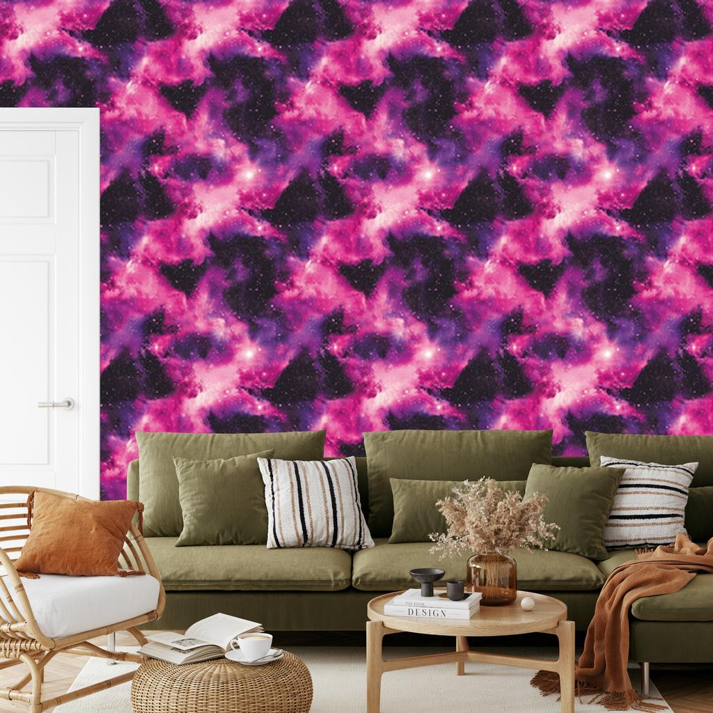 Watercolor Plum Galaxy Wallpaper for Living Room and Bedroom 50x1000