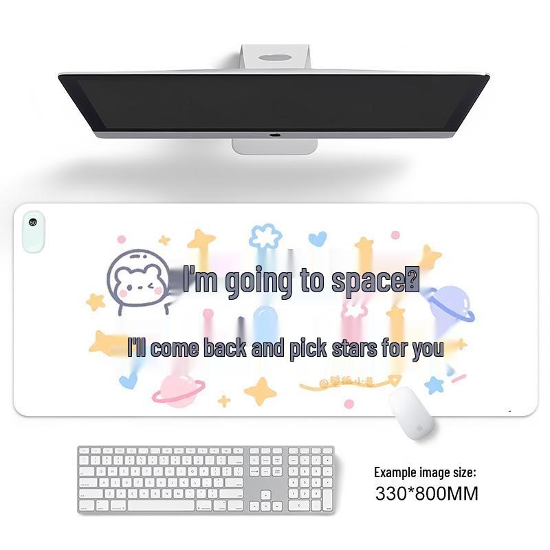 Large Odorless Cartoon Heating Desk Pad - Warm Office Mouse & Table Mat