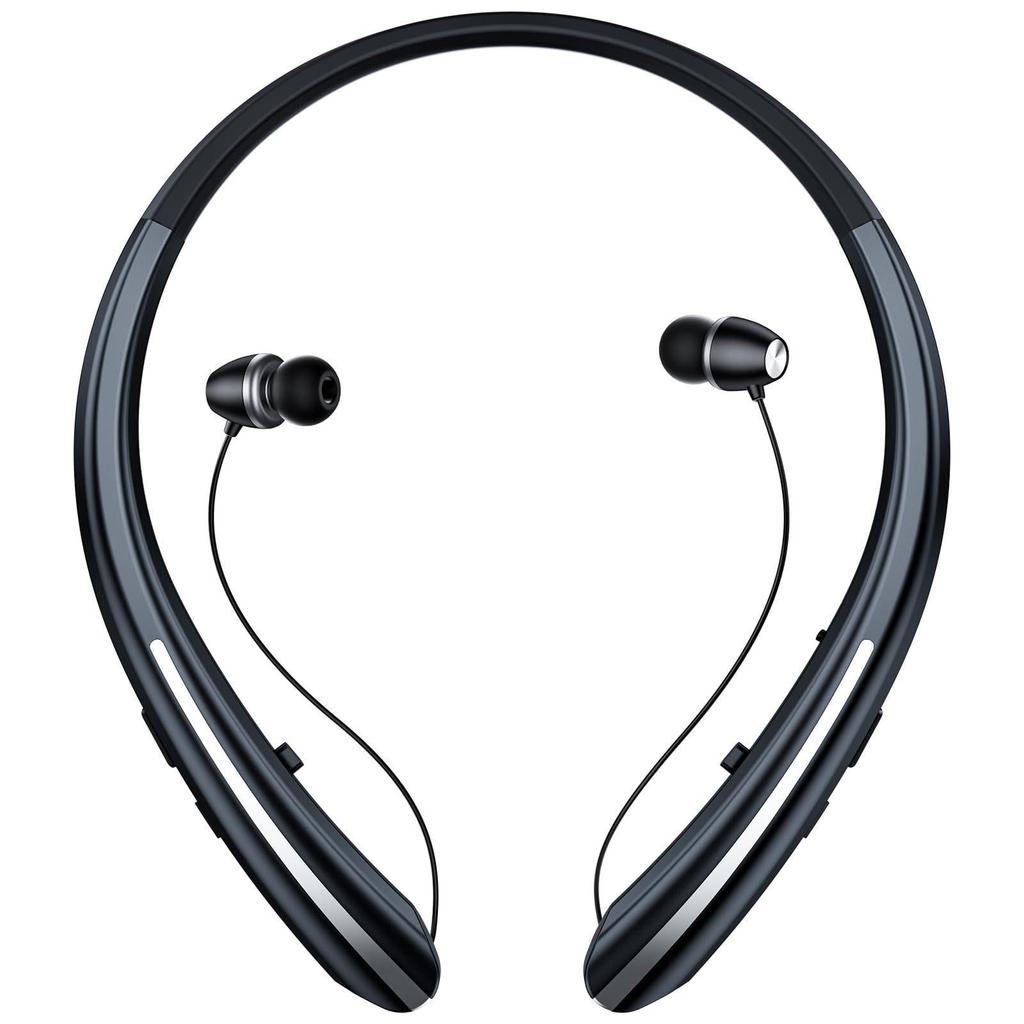Nackenbügel-Ohrhörer Kabellos Bluetooth Geräuschunterdrückung Kopfhörer In-Ear Verstellbares Kabel Wasserdichtes Headset für Android iOS