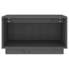 TV Stand Gray 60 X 35 X 35 Cm Solid Pine Wood
