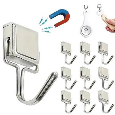 5pcs Strong Magnetic Hooks Multi-Purpose Storage Hooks Home Kitchen Bar Storage Hooks Key Storage Hooks Bathroom Hangers