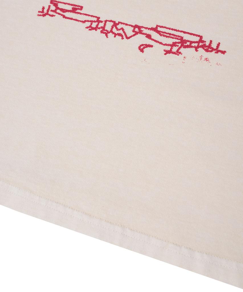 NONFLOOR Distressed Planet T-Shirt Cream