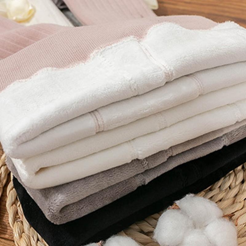 Baby Mädchen Strumpfhose Warm und Weich Kinder Thermo Leggings Einfarbig Schleifchen Dekor Strumpfhose für Kalte Jahreszeiten
