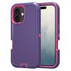 For iPhone 16 Case Detachable PC+TPU Drop-Proof Back Cover