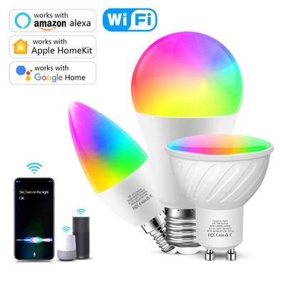 AIMENGTE MFI Homekit RGB LED Smart WiFi лампочка 110 В/220 В Siri Голосовое управление для Apple Home Kit App Alexa Google Home