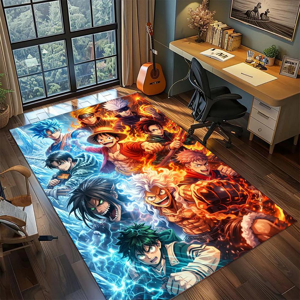 

One Piece!Rug Carpet Large Area Rug Non Slip Washable Floor Mat Gamer Room Bedroom Home Decor 60x90cm