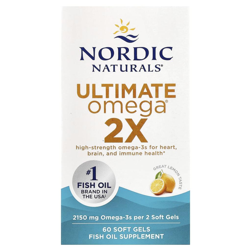Ultimate Omega 2X, Lemon, 2,150Mg, 60 Softgels (1,075Mg Per Softgel)